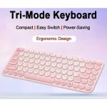کیبورد بی سیم Baseus مدل K01A - صورتی (گارانتی آونگ) - تصویر 3