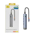 هاب 5 پورت Baseus مدل Clarity BS-OH165 - خاکستری (گارانتی آونگ)