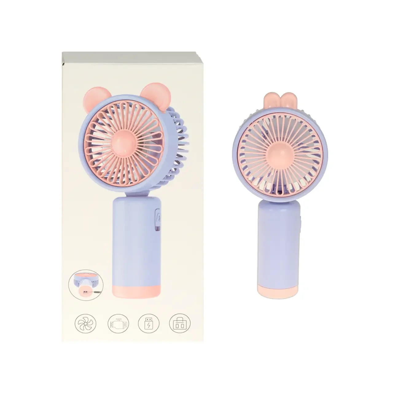 2541-1737360-1 پنکه دستی قابل حمل مدل ZB104B - یاسی - تصویر 1