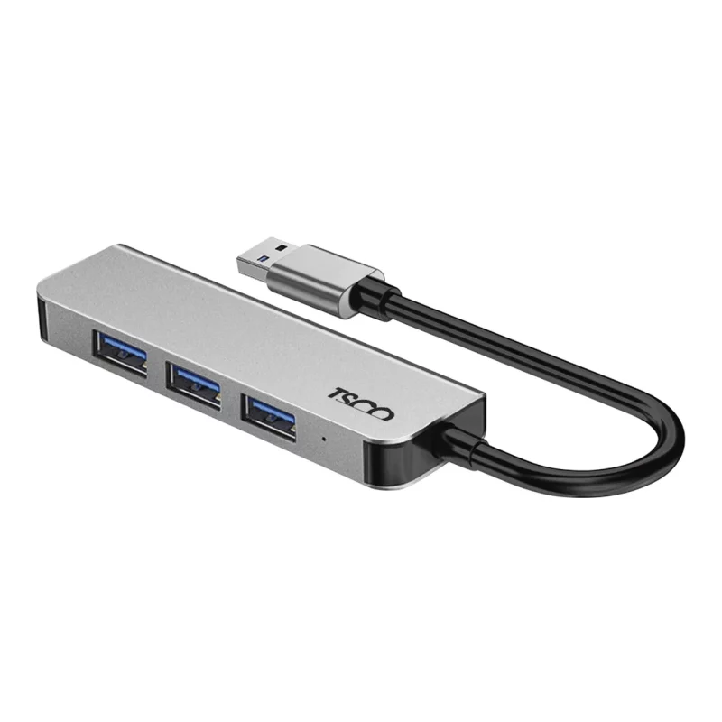 هاب 4 پورت TSCO USB3.0 مدل THU 1142 - خاکستری (گارانتی 12 ماهه تسکو) - تصویر 2