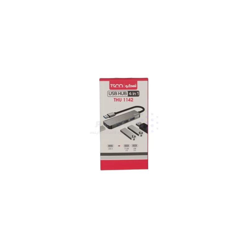 هاب 4 پورت TSCO USB3.0 مدل THU 1142 - خاکستری (گارانتی 12 ماهه تسکو) - تصویر 3