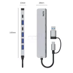هاب 7 پورت TSCO Type-C/ USB3.0 مدل THU 1148 - خاکستری (گارانتی 12 ماهه تسکو) - تصویر 4