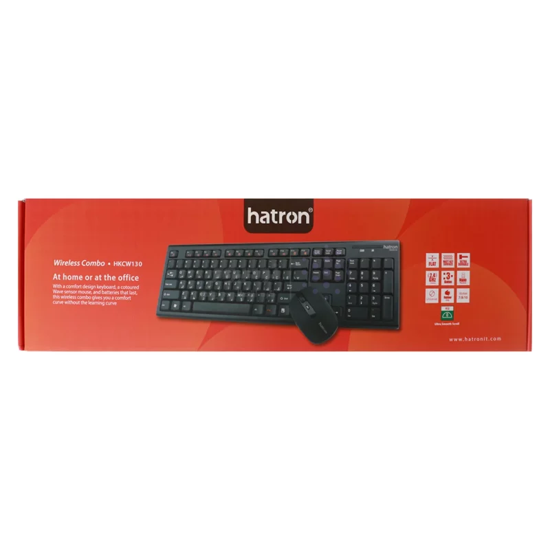 کیبورد و ماوس بی سیم Hatron مدل HKCW130 - مشکی - تصویر 13