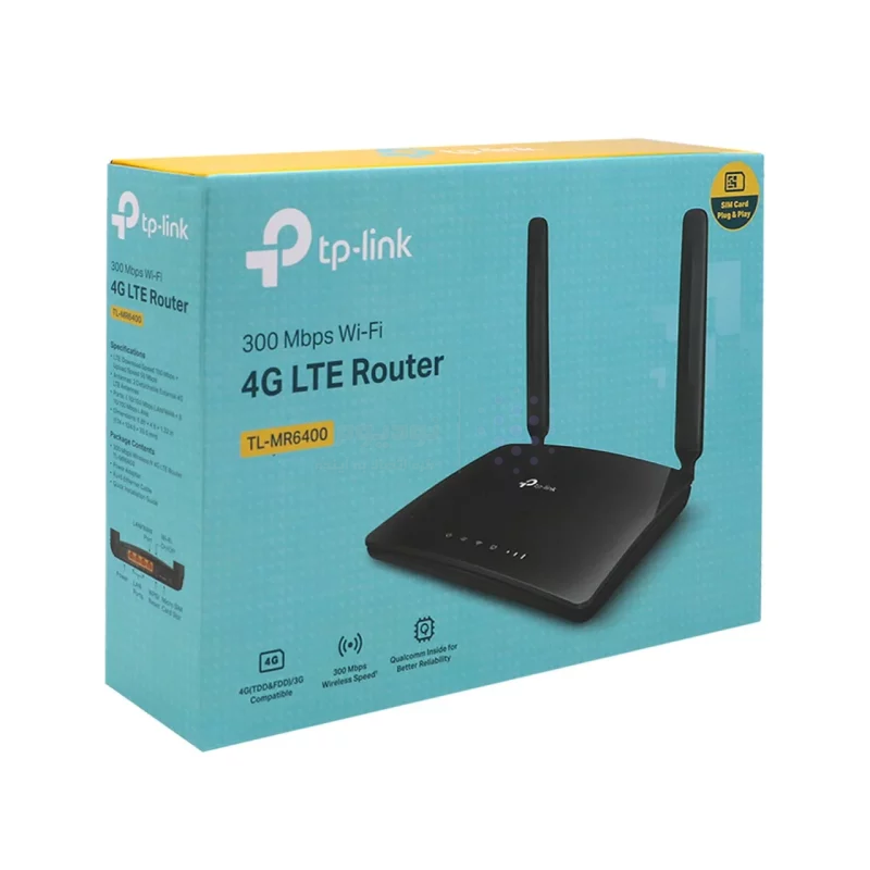 مودم روتر 4G LTE بی سیم TP-Link 300Mbps مدل TL-MR6400 - مشکی (36 ماهه پارس ارتباط) - تصویر 6