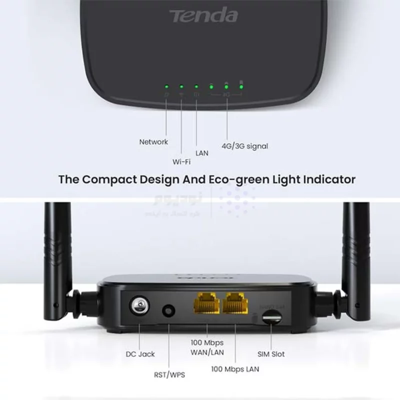 مودم رومیزی Tenda 4G LTE مدل 4G03 Pro - مشکی (گارانتی سه ساله آسان پیشرو) - تصویر 6