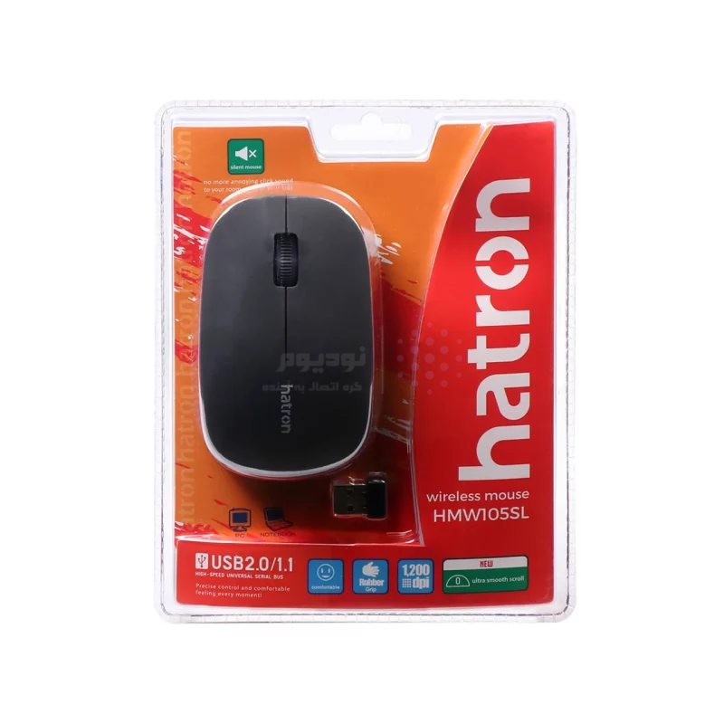 ماوس بی سیم Hatron مدل HMW105SL - مشکی - تصویر 7
