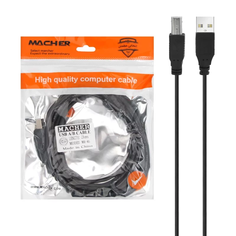 کابل پرینتر 3 متری - MACHER USB 2.0 مدل RYL - MR-85 - تصویر 2