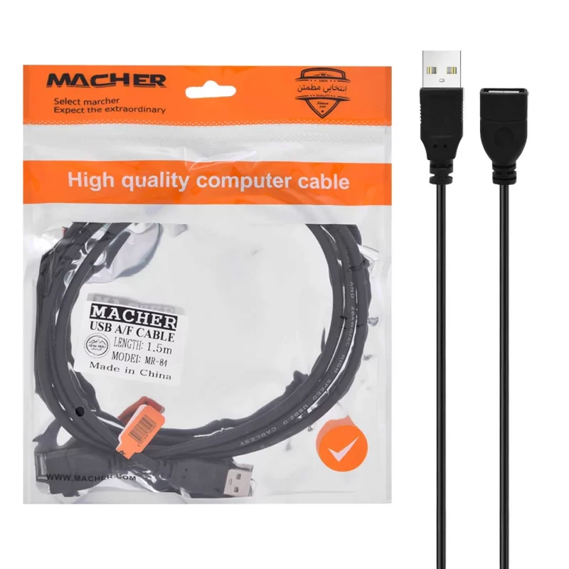 کابل افزایش طول 1.5 متری - MACHER USB 2.0 مدل RYL - MR-84 - تصویر 2