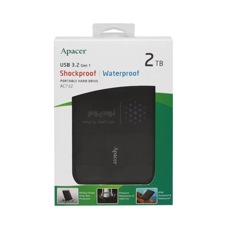 هارد اکسترنال Apacer مدل AC732 ظرفیت 2TB - مشکی - تصویر 8