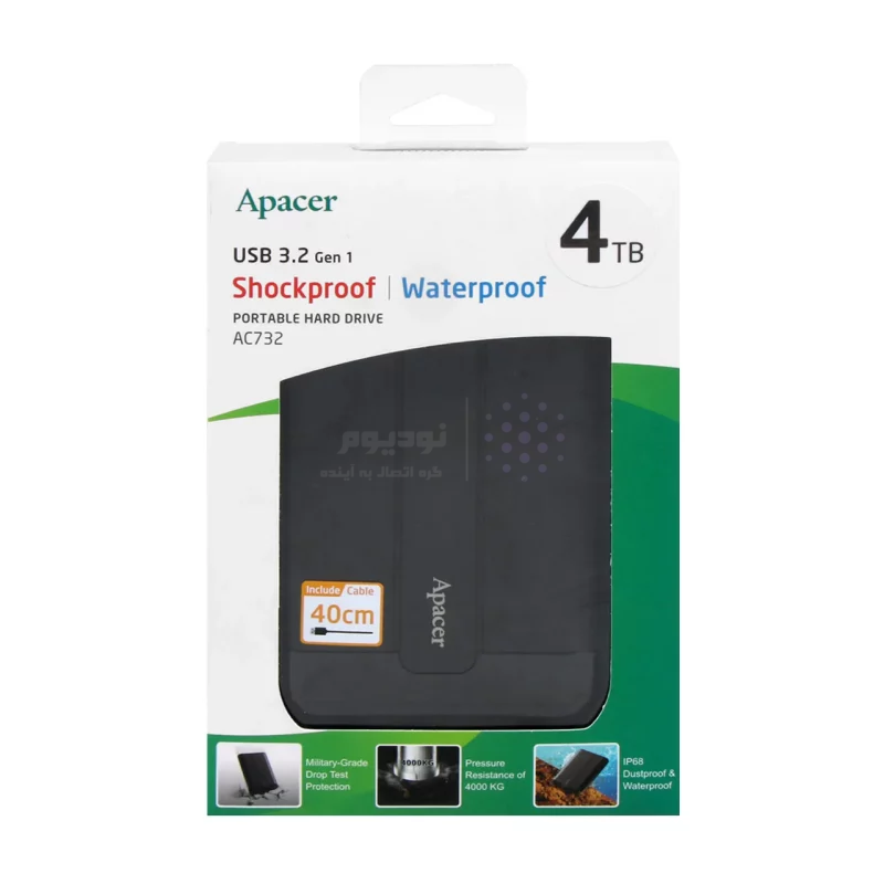 هارد اکسترنال APACER USB3.2 مدل AC732 ظرفیت 4TB - مشکی - تصویر 5