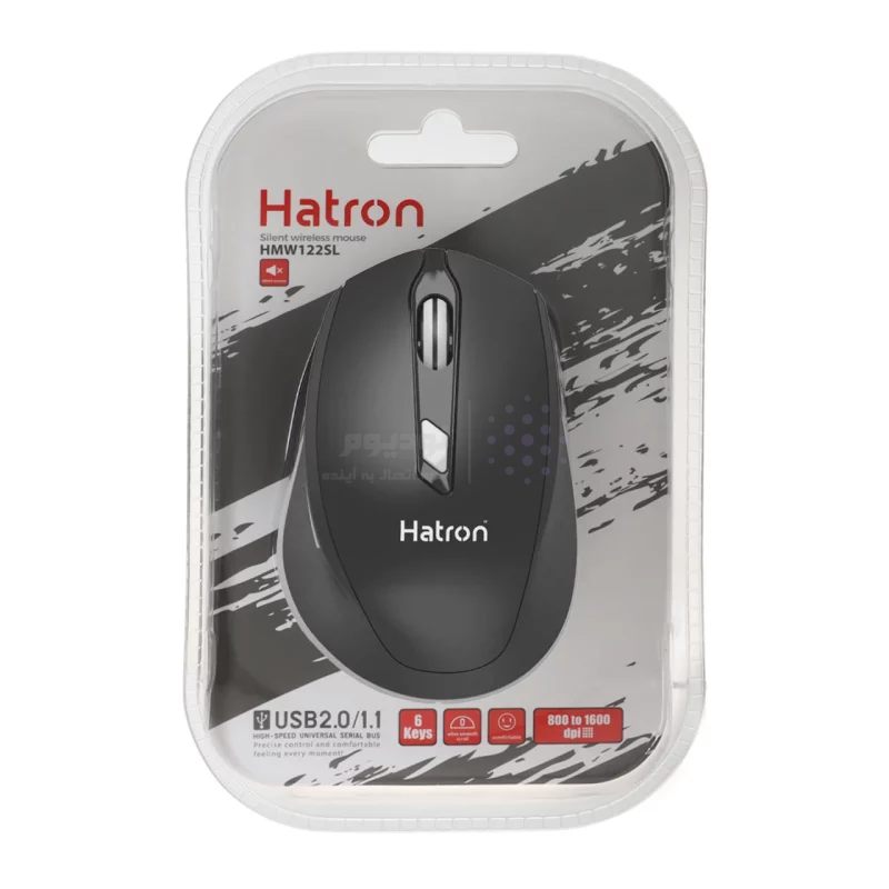 ماوس بی سیم Hatron مدل HMW122SL - مشکی - تصویر 4