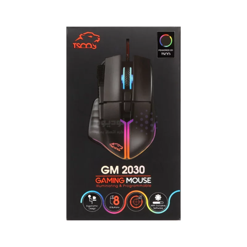 ماوس باسیم گیمینگ TSCO مدل GM 2030 - مشکی - تصویر 7