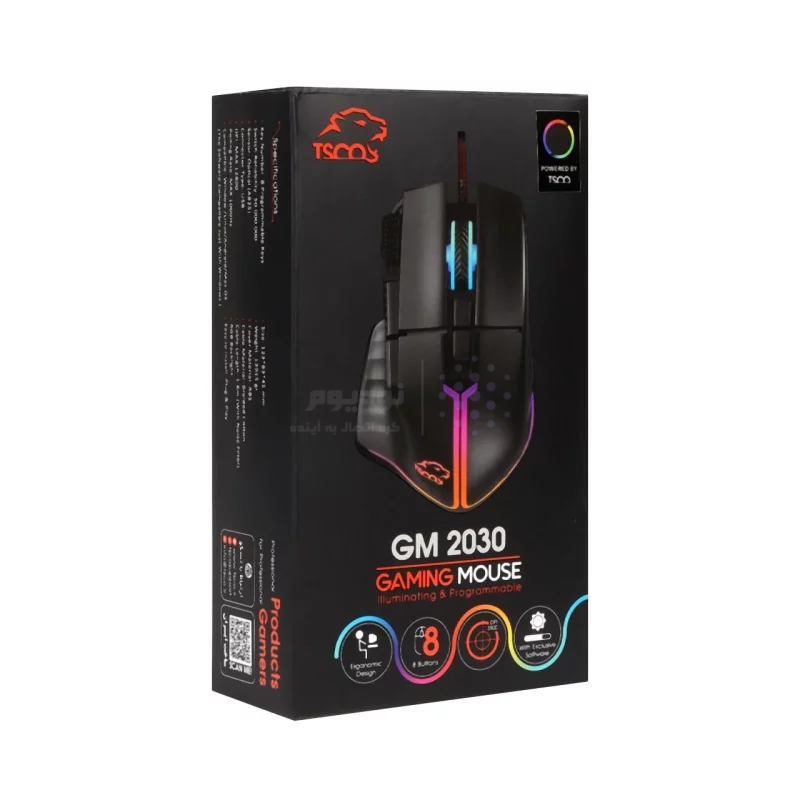 ماوس باسیم گیمینگ TSCO مدل GM 2030 - مشکی - تصویر 8