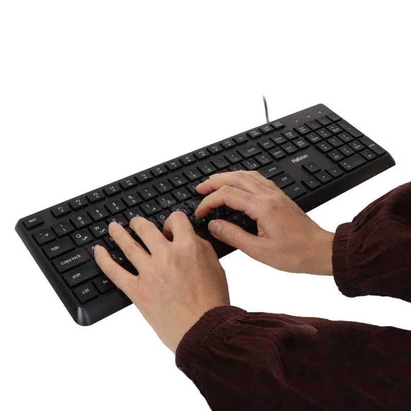 کیبورد و ماوس باسیم Hatron مدل HKC215 - مشکی - تصویر 8