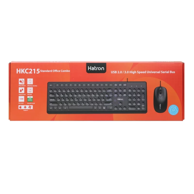 کیبورد و ماوس باسیم Hatron مدل HKC215 - مشکی - تصویر 9