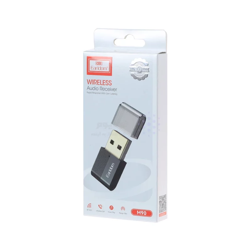 دانگل بلوتوث صدا Earldom مدل ET-M90 - مشکی (دارای میکروفن و قابلیت مکالمه) - تصویر 3