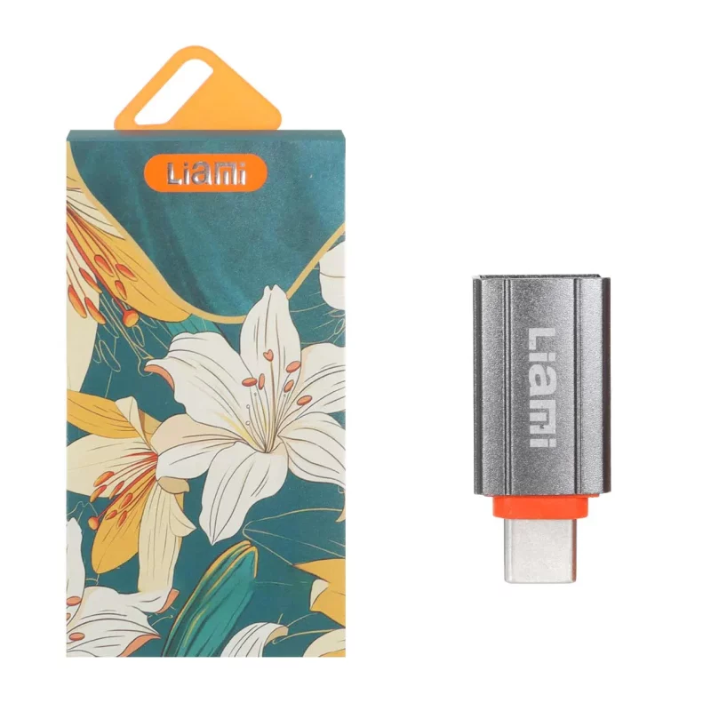 تبدیل Liami Type-C To USB مدل OTG-LM 160C - خاکستری (گارانتی شش ماهه شرکتی) - تصویر 2