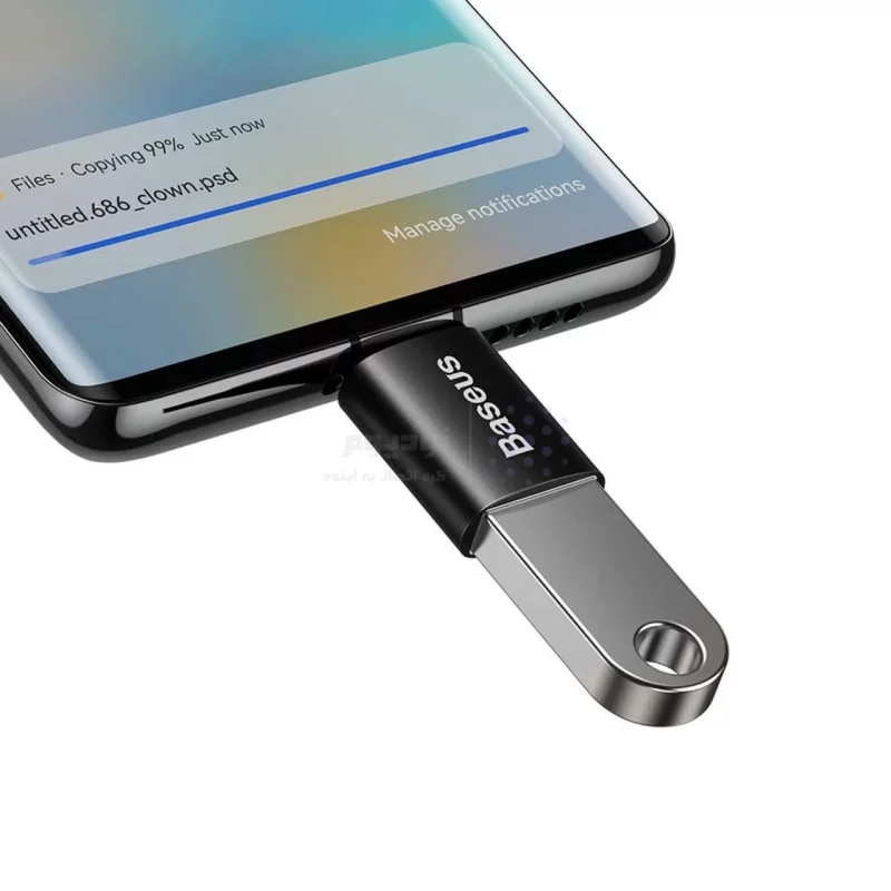 تبدیل Baseus Type-C To USB3.1 مدل Ingenuity Series - مشکی (گارانتی آونگ) - تصویر 4