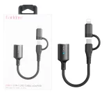 تبدیل Earldom OTG Type-C & Lightning TO USB3.0 مدل OT109CL - مشکی
