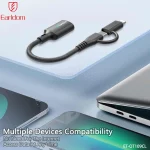 تبدیل Earldom OTG Type-C & Lightning TO USB3.0 مدل OT109CL - مشکی - تصویر 3