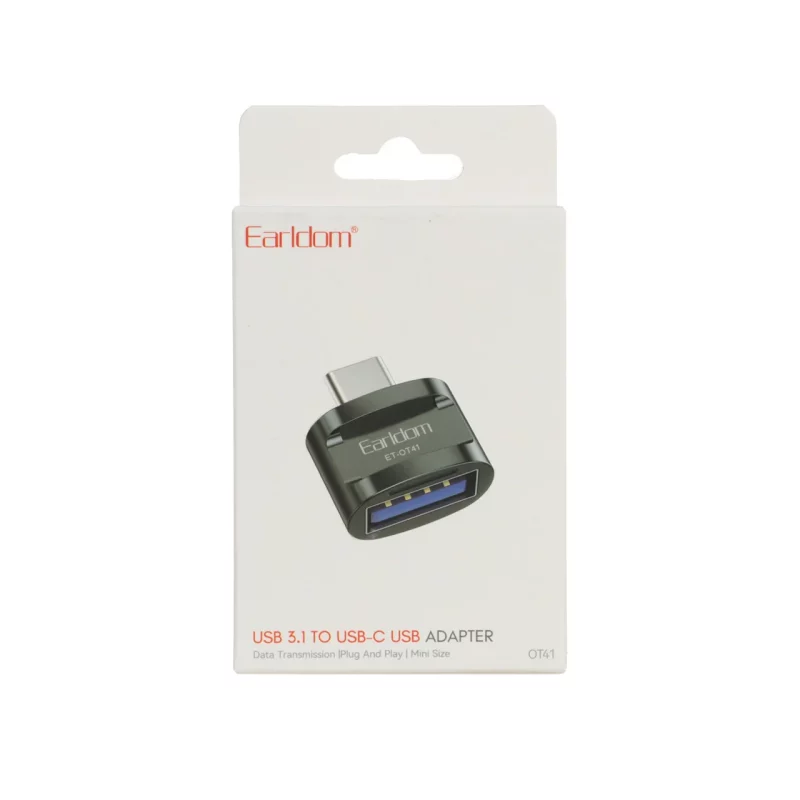 تبدیل Earldom USB OTG Type-C مدل ET-OT41 پک دار-مشکی - تصویر 2