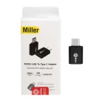 تبدیل Miller OTG Type-C TO USB مدل MO-202 - مشکی (گارانتی پارتیان پایا)