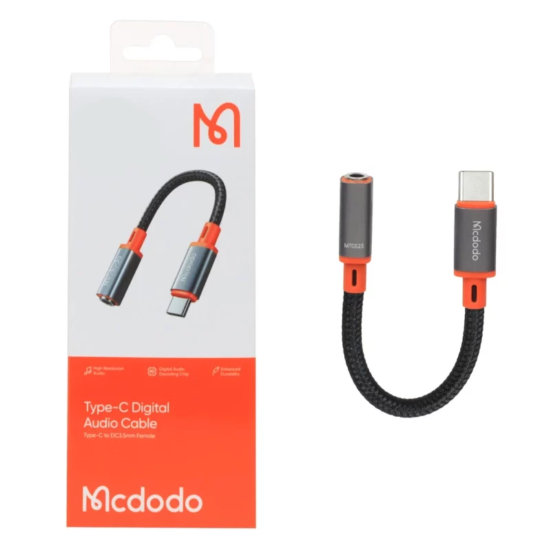 تبدیل Type-C به جک 3.5 میلی متری Mcdodo مدل CA-7561 - مشکی (گارانتی متین) - تصویر 2