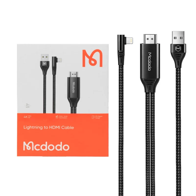 کابل تبدیل 2 متری Mcdodo Lightning To HDMI مدل CA-6400 - مشکی (گارانتی متین) - تصویر 2