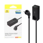چند راهی برق Baseus مدل Power Combo Power Strip CCGAN65-1ACE 65W - مشکی (گارانتی آونگ)