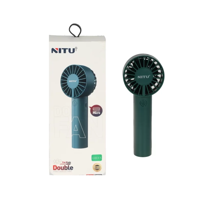 پنکه دستی قابل حمل Nitu مدل NF03 - سبز (گارانتی 18 ماه تعویض نیکان همراه) - تصویر 2