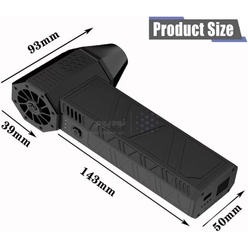 دمنده شارژی چراغدار Violent Fan - مشکی (به همراه کیف) - تصویر 6