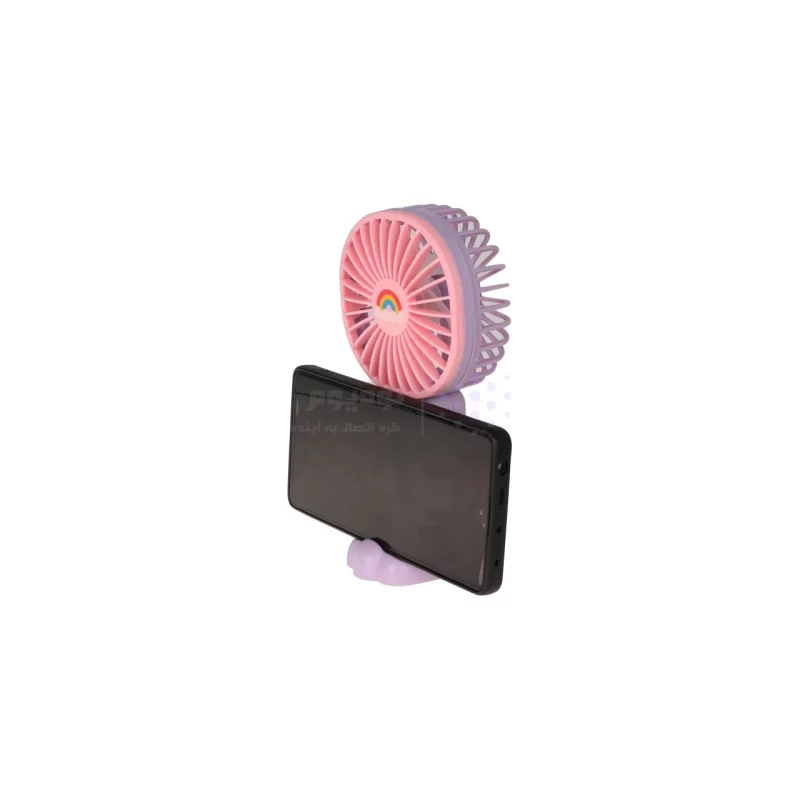 پنکه دستی قابل حمل پایه دار مدل 8813D - بنفش صورتی - تصویر 3