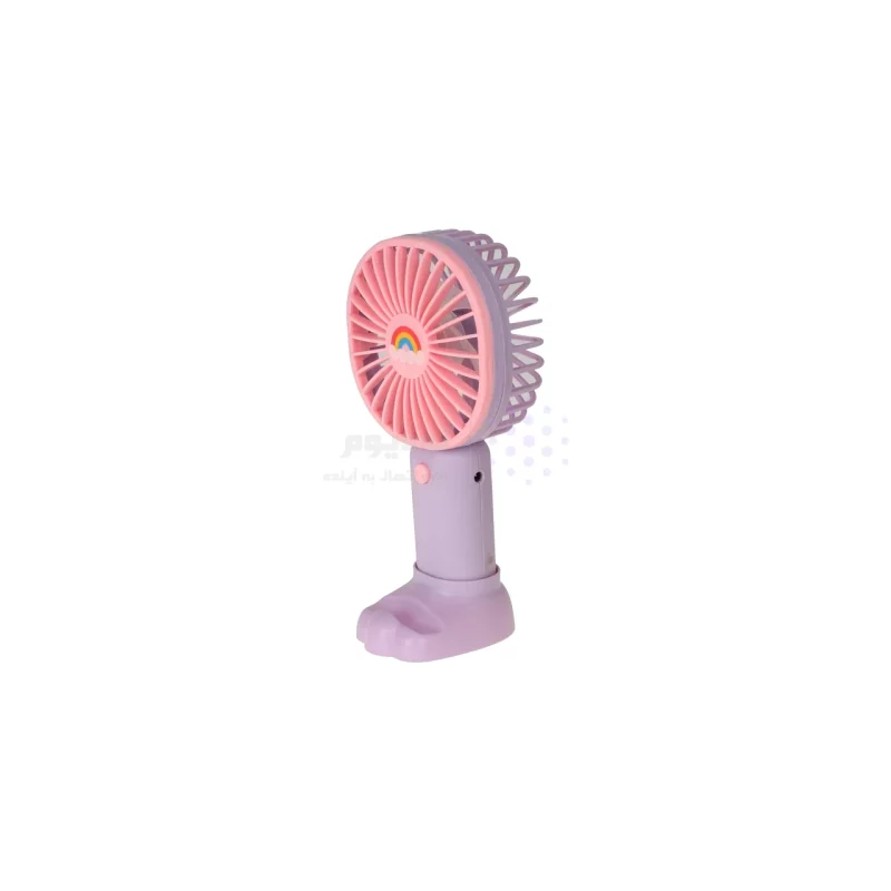 پنکه دستی قابل حمل پایه دار مدل 8813D - بنفش صورتی - تصویر 4