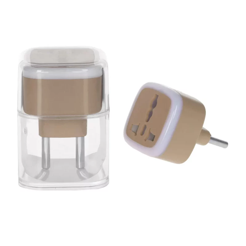 تبدیل برق 3 به 2 مدل M-03 - شکلاتی - MMS - (RGB) - تصویر 2