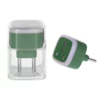 تبدیل برق 3 به 2 مدل M-03 - سبز تیره - MMS - (RGB)