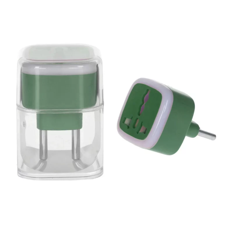 تبدیل برق 3 به 2 مدل M-03 - سبز تیره - MMS - (RGB) - تصویر 2