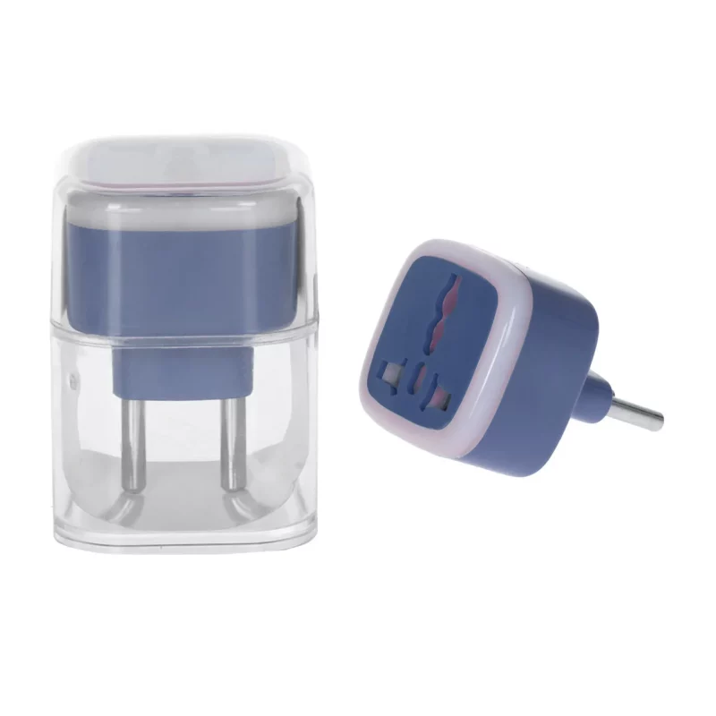 تبدیل برق 3 به 2 مدل M-03 - آبی تیره - MMS - (RGB) - تصویر 2