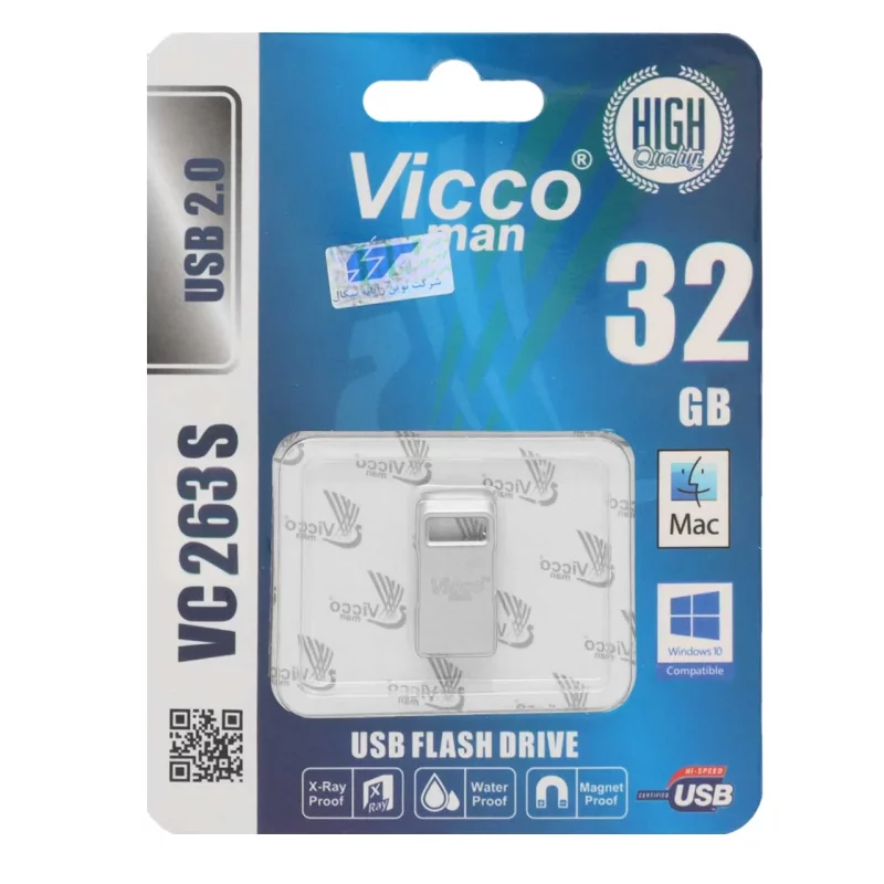 نقره ای Vicco VC263 S USB2.0 Flash Memory - 32GB - تصویر 2