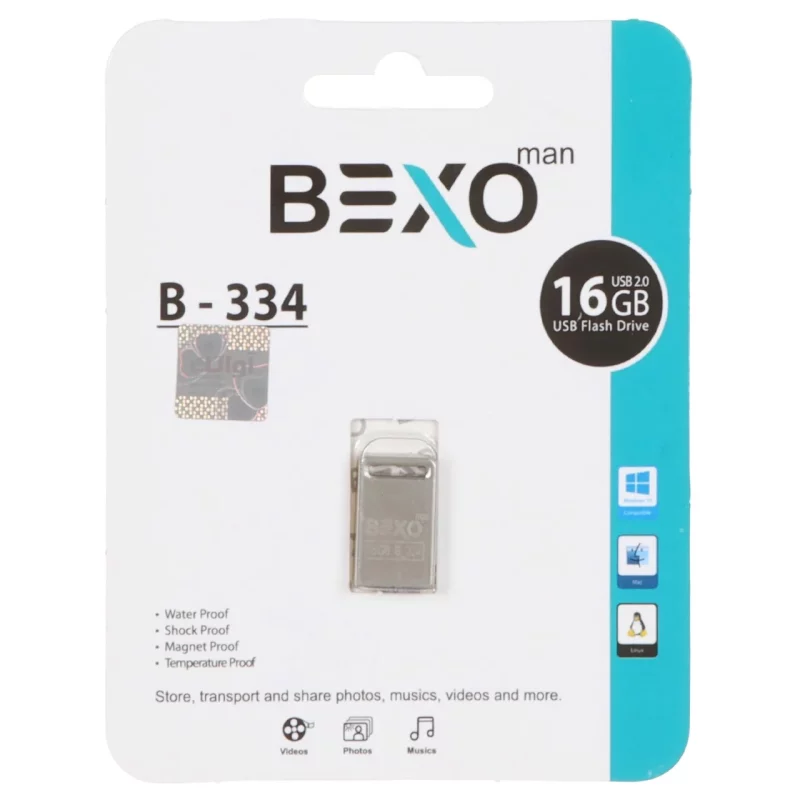 BEXO B-334 USB2.0 Flash Memory - 16GB (گارانتی داده پردازی آواتک) نقره ای - تصویر 2