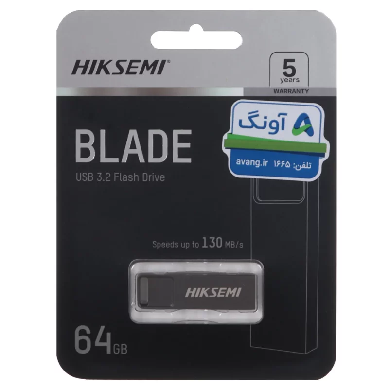 Hiksemi BLADE USB3.2 Flash Memory - 32GB مشکی (گارانتی آونگ) - تصویر 2