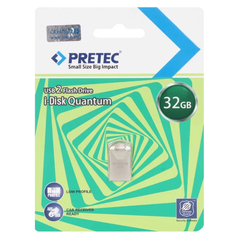 Pretec i-Disk Quantum USB 2.0 Flash Memory - 32GB - نقره ای (گارانتی فراگامان) - تصویر 2