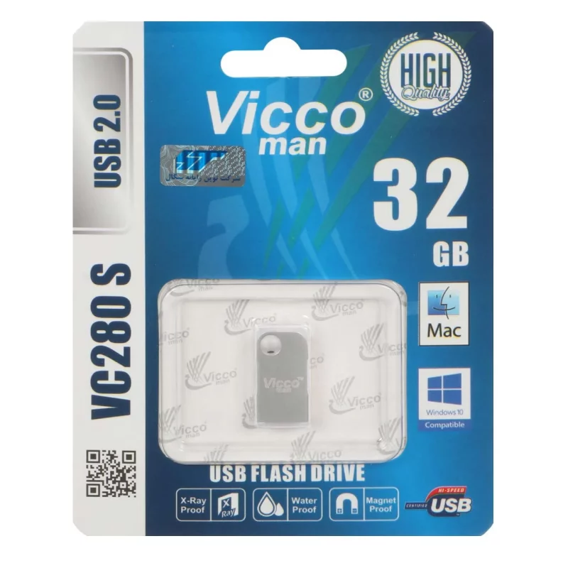نقره ای Vicco man VC280 S USB2.0 Flash Memory-32GB - تصویر 2