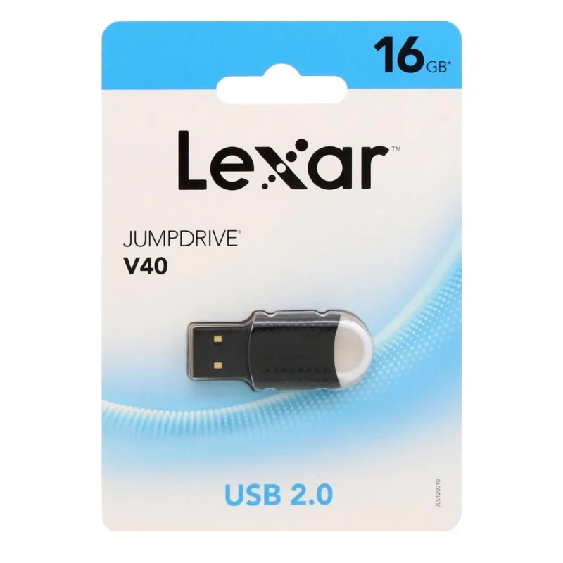 Lexar JUMPDRIVE V40 USB2.0 Flash Memory-16GB-(گارانتی سورین) مشکی - تصویر 2