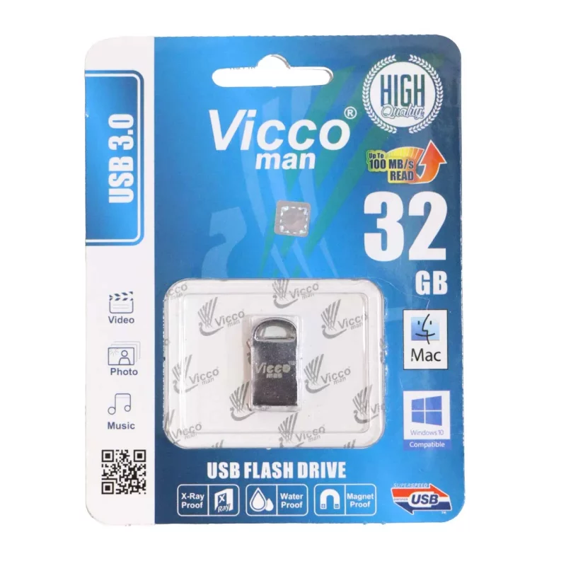 نقره ای (گارانتی مادام‌العمر رایانه نوین سگال) Vicco man VC382 S USB3.0 Flash Memory - 32GB - تصویر 2