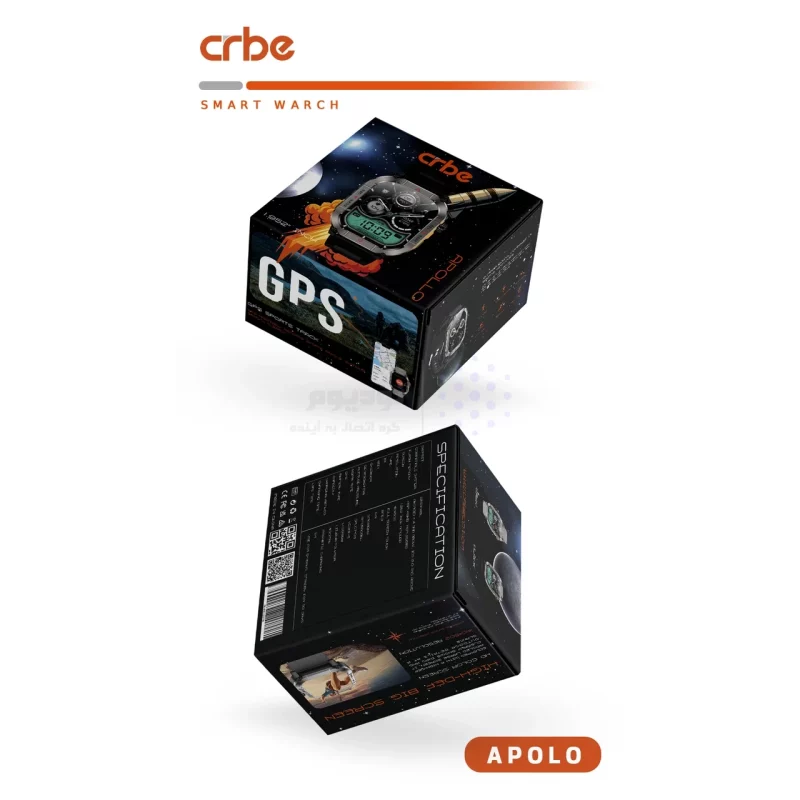 ساعت هوشمند Crbe مدل Apollo - مشکی (گارانتی یکساله PMC) - تصویر 8