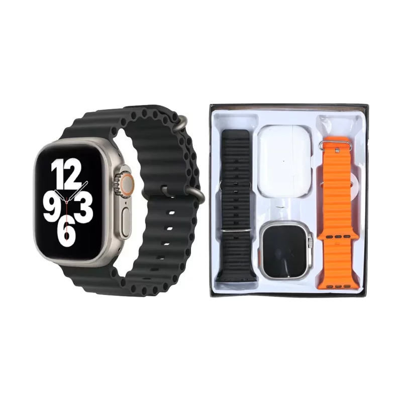 پک ساعت هوشمند و ایرفون بی سیم teket مدل TX10 Max Ultra3 - نقره ای - تصویر 2