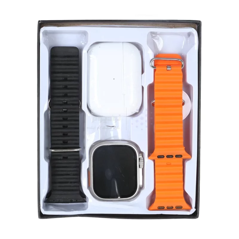 پک ساعت هوشمند و ایرفون بی سیم teket مدل TX10 Max Ultra3 - نقره ای - تصویر 5
