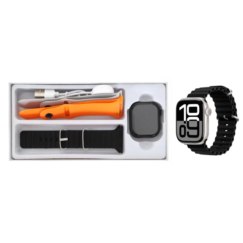 پک ساعت هوشمند KEQIWEAR مدل KW25 MAX - طلایی - تصویر 2