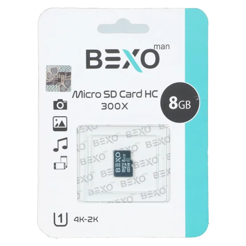 BEXO 300X microSDHC UHS-I Class10-45MB/s - 8GB (گارانتی داده پردازی آواتک) - مشکی - تصویر 2