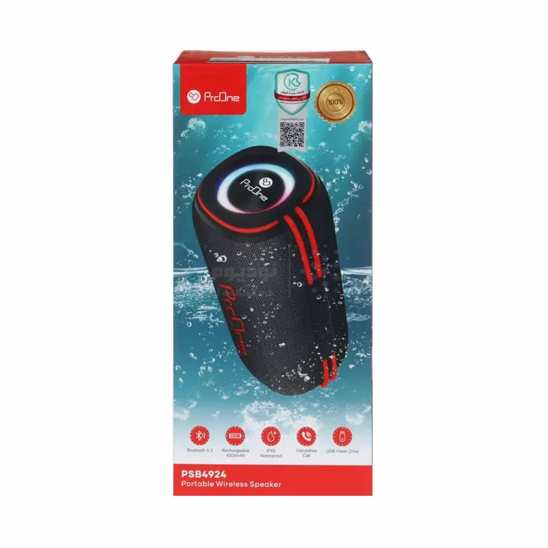 اسپیکر بی سیم شارژی ضد آب 30 وات ProOne مدل PSB4924 - مشکی - تصویر 9